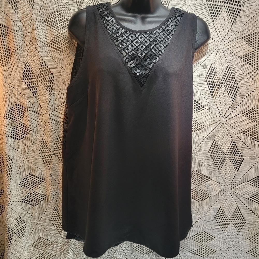 Alberto Makali size large dressy tank top with sequins